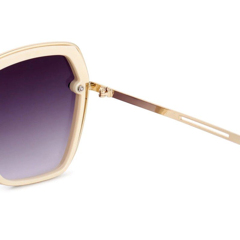 Lyra Gradient Purple Large Full Rim Hexagonal Sunglasses for Women — Hashtag Eyewears
