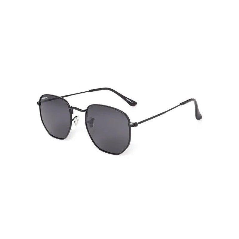 Lyraen Black Medium Full Rim Hexagonal Sunglasses for Men & Women — Hashtag Eyewears
