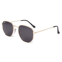 Lyraen Golden Black Medium Full Rim Hexagonal Sunglasses for Men & Women — Hashtag Eyewears