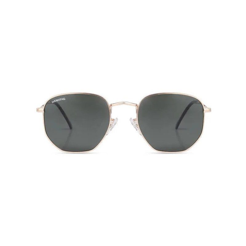 Lyraen Green Medium Full Rim Hexagonal Sunglasses for Men & Women — Hashtag Eyewears