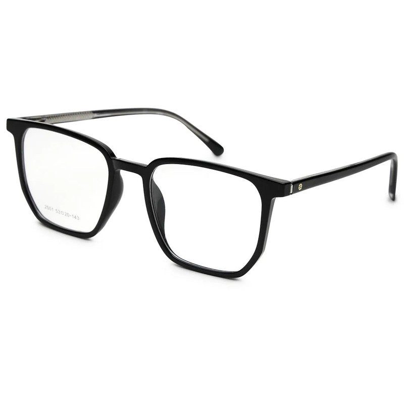 Lyria Black Medium Full Rim Square Clip-on for Men — Hashtag Eyewears