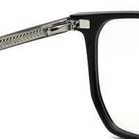 Lyria Black Medium Full Rim Square Clip-on for Men — Hashtag Eyewears