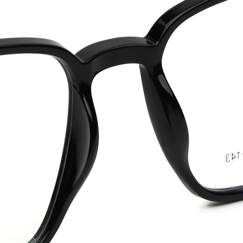 Lyria Black Medium Full Rim Square Clip-on for Men — Hashtag Eyewears