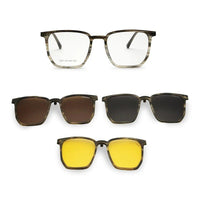 Lyria Smoke Medium Full Rim Square Clip-on for Men — Hashtag Eyewears