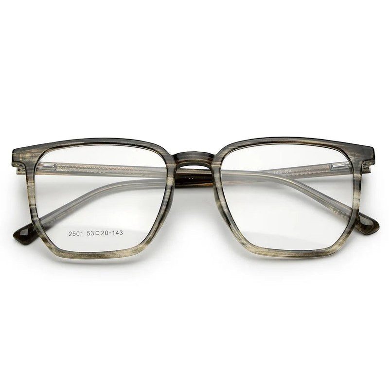 Lyria Smoke Medium Full Rim Square Clip-on for Men — Hashtag Eyewears