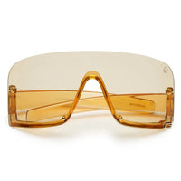 Lyrion Orange Medium Half Rim Shield Sunglasses for Men & Women — Hashtag Eyewears