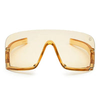 Lyrion Orange Medium Half Rim Shield Sunglasses for Men & Women — Hashtag Eyewears