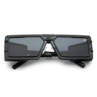 Lythara Black Medium Full Rim Rectangle Sunglasses for Men & Women — Hashtag Eyewears