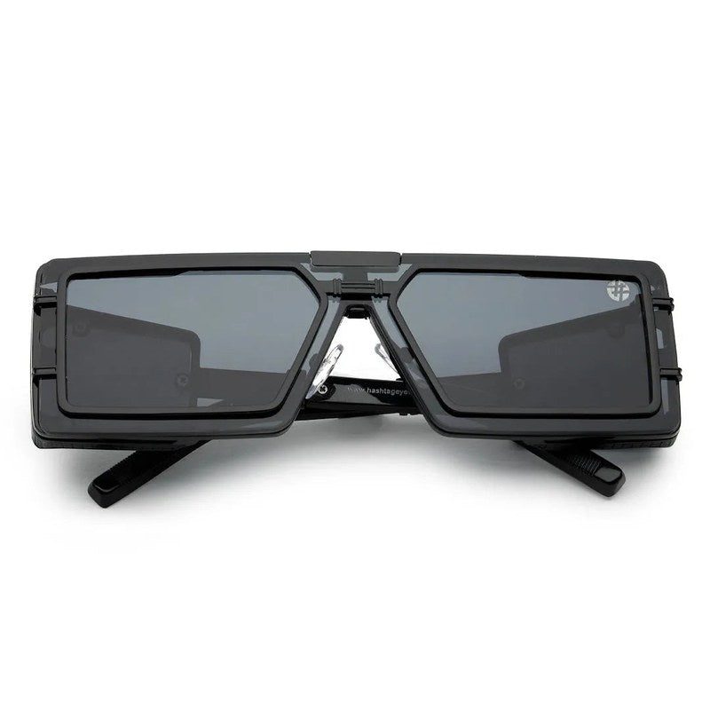 Lythara Black Medium Full Rim Rectangle Sunglasses for Men & Women — Hashtag Eyewears