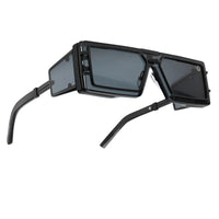 Lythara Black Medium Full Rim Rectangle Sunglasses for Men & Women — Hashtag Eyewears