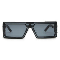 Lythara Black Medium Full Rim Rectangle Sunglasses for Men & Women — Hashtag Eyewears