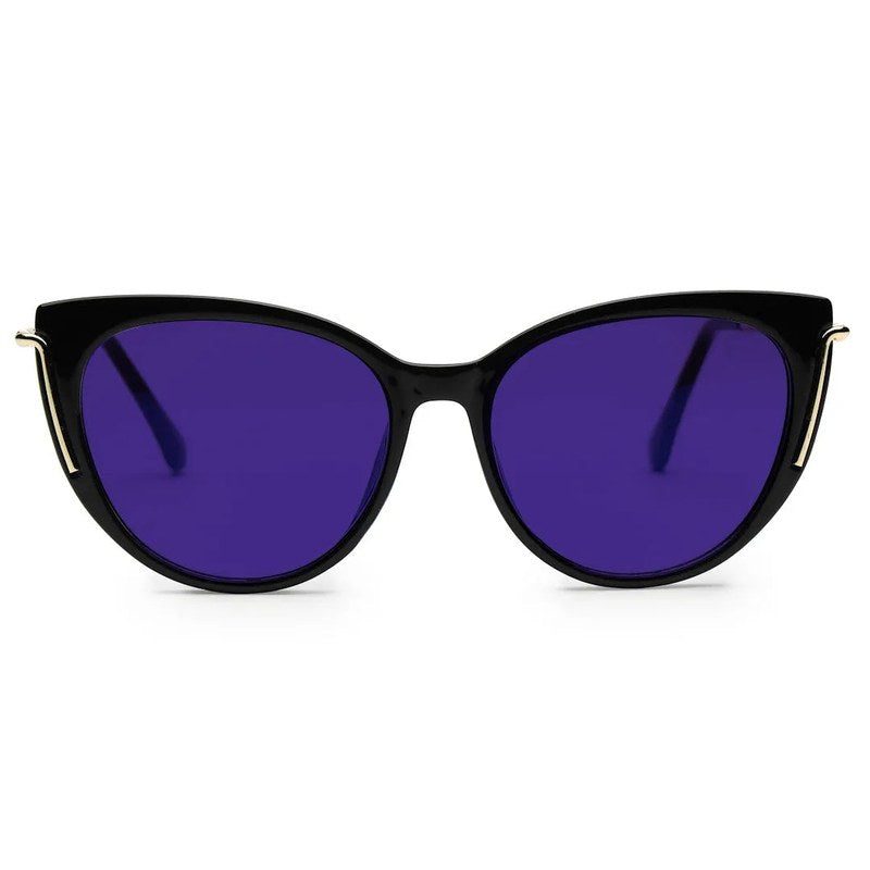 Lythion Black Large Full Rim Cateye Sunglasses for Women — Hashtag Eyewears