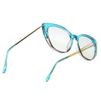 Lythion Gradient Blue Large Full Rim Cateye Sunglasses for Women — Hashtag Eyewears