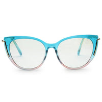 Lythion Gradient Blue Large Full Rim Cateye Sunglasses for Women — Hashtag Eyewears