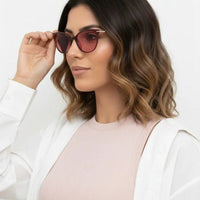 Lythion Pink Large Full Rim Cateye Sunglasses for Women — Hashtag Eyewears