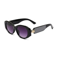 Medusa | Black Medium Full Rim Oval Sunglasses for Women [UV-protected]