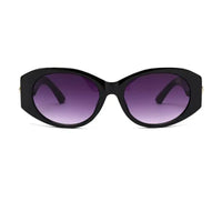 Medusa | Black Medium Full Rim Oval Sunglasses for Women [UV-protected]
