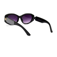 Medusa | Black Medium Full Rim Oval Sunglasses for Women [UV-protected]