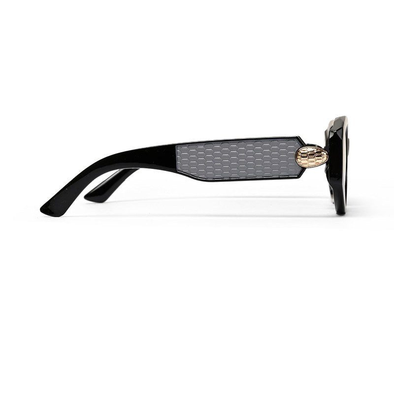 Medusa Black Medium Full Rim Oval Sunglasses for Women — Hashtag Eyewears