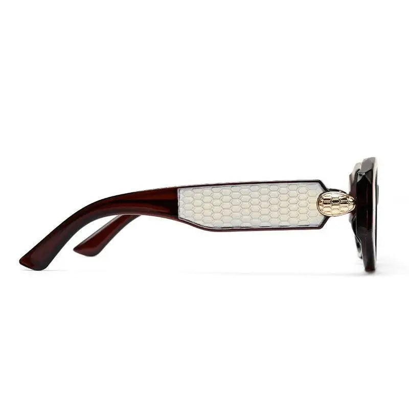 Medusa | Dark Brown Medium Full Rim Oval Sunglasses for Women [UV-protected]