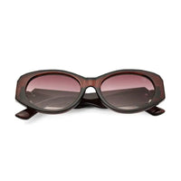 Medusa | Dark Brown Medium Full Rim Oval Sunglasses for Women [UV-protected]