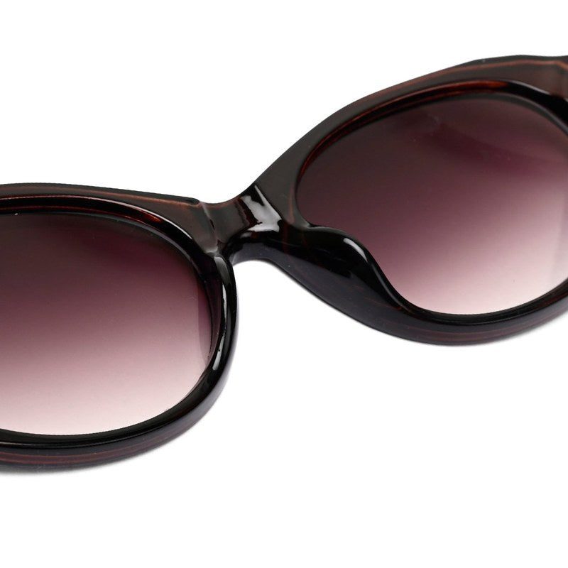 Medusa | Dark Brown Medium Full Rim Oval Sunglasses for Women [UV-protected]