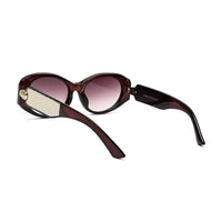 Medusa | Dark Brown Medium Full Rim Oval Sunglasses for Women [UV-protected]