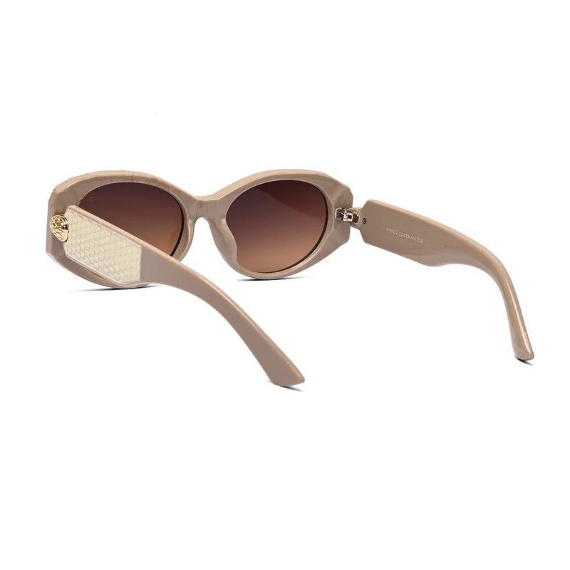 Medusa | Light Brown Medium Full Rim Oval Sunglasses for Women [UV-protected]