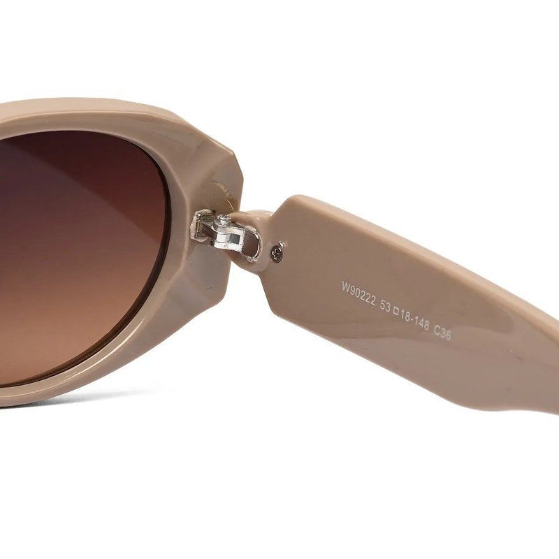 Medusa | Light Brown Medium Full Rim Oval Sunglasses for Women [UV-protected]