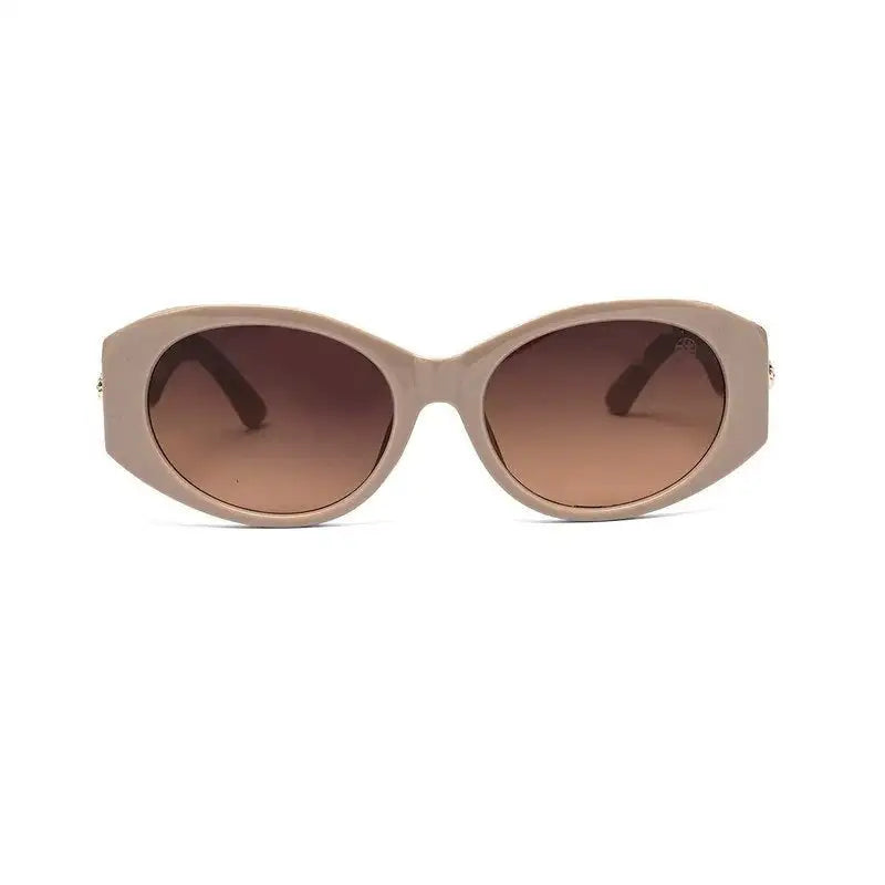 Medusa | Light Brown Medium Full Rim Oval Sunglasses for Women [UV-protected]