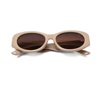 Medusa Light Brown Medium Full Rim Oval Sunglasses for Women — Hashtag Eyewears