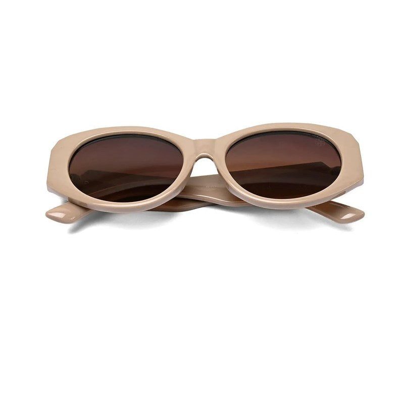 Medusa | Light Brown Medium Full Rim Oval Sunglasses for Women [UV-protected]