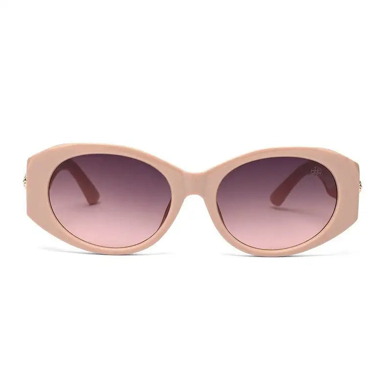 Medusa | Pinkish Biege Medium Full Rim Oval Sunglasses for Women [UV-protected]