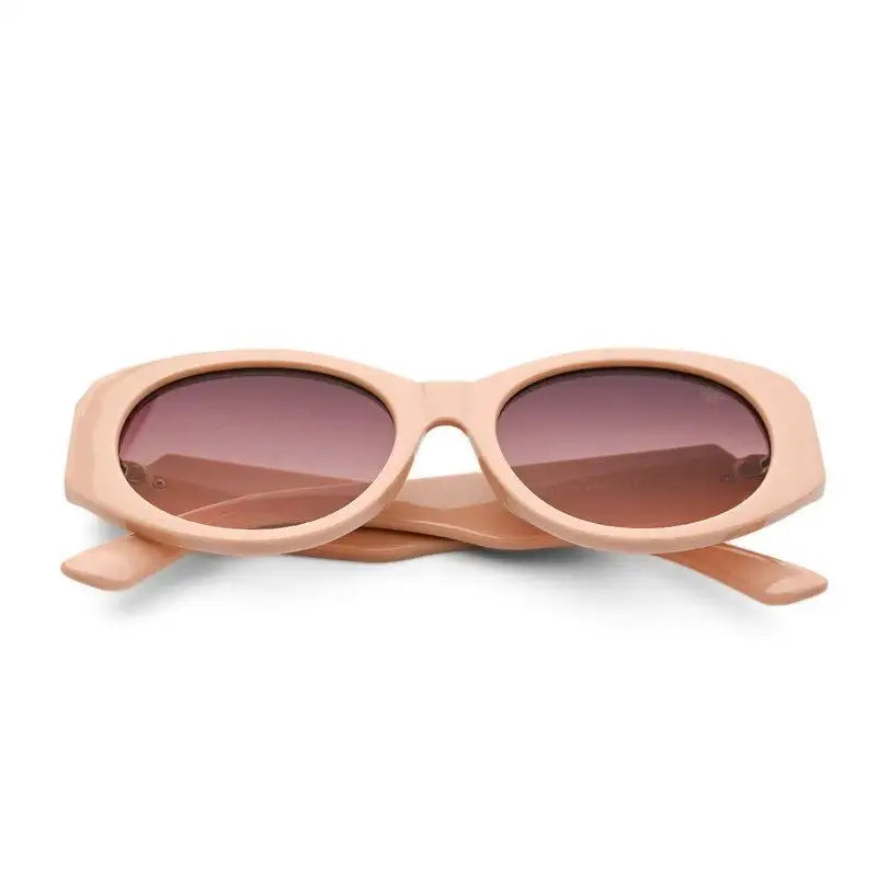 Medusa | Pinkish Biege Medium Full Rim Oval Sunglasses for Women [UV-protected]