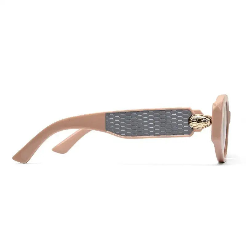 Medusa | Pinkish Biege Medium Full Rim Oval Sunglasses for Women [UV-protected]