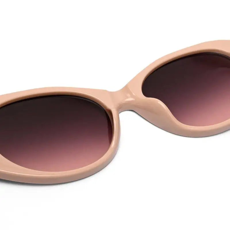 Medusa | Pinkish Biege Medium Full Rim Oval Sunglasses for Women [UV-protected]