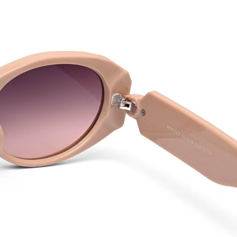Medusa | Pinkish Biege Medium Full Rim Oval Sunglasses for Women [UV-protected]