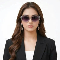 Medusa | Smoke Medium Full Rim Oval Sunglasses for Women [UV-protected]