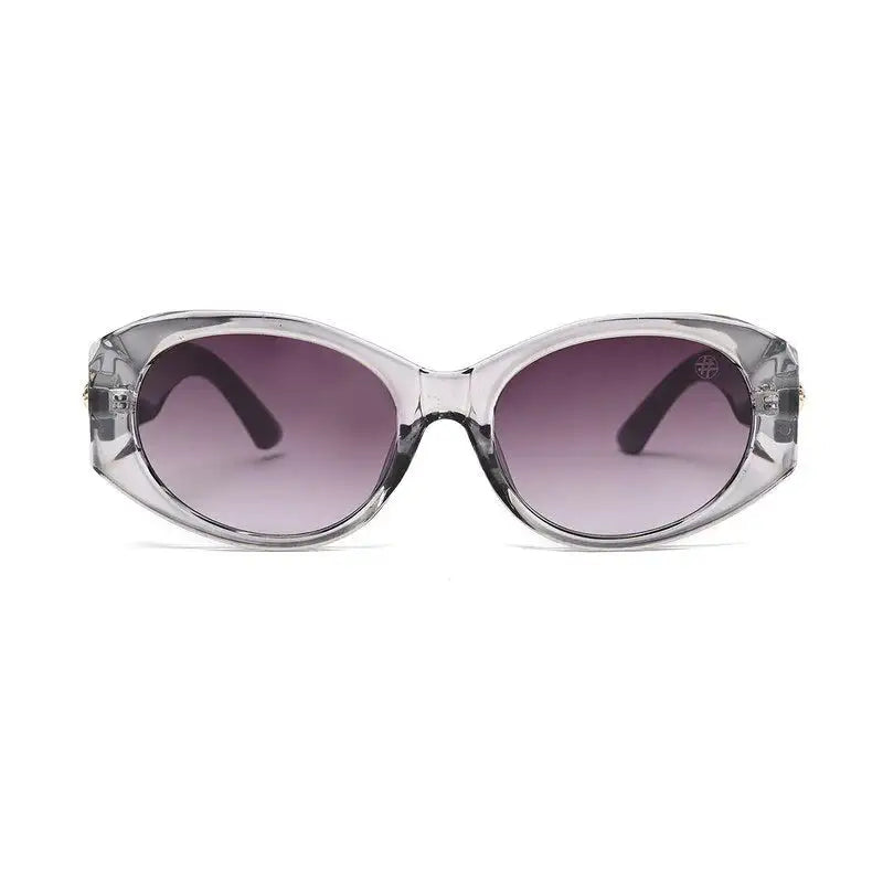 Medusa | Smoke Medium Full Rim Oval Sunglasses for Women [UV-protected]