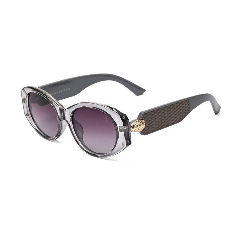Medusa Smoke Medium Full Rim Oval Sunglasses for Women — Hashtag Eyewears