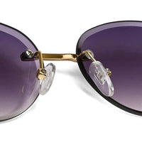 Midnight | Gradient Purple Medium Rim Less Oval Sunglasses for Men & Women [UV-protected]