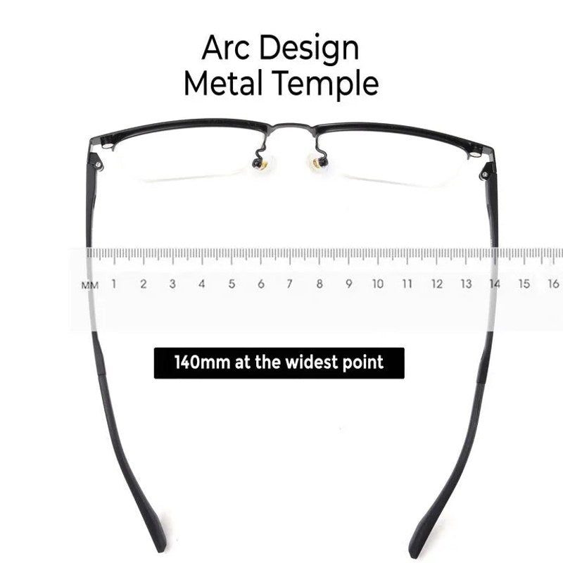 Mirage | Black Medium Half Rim Square Clip-on for Men & Women [Clip-on]
