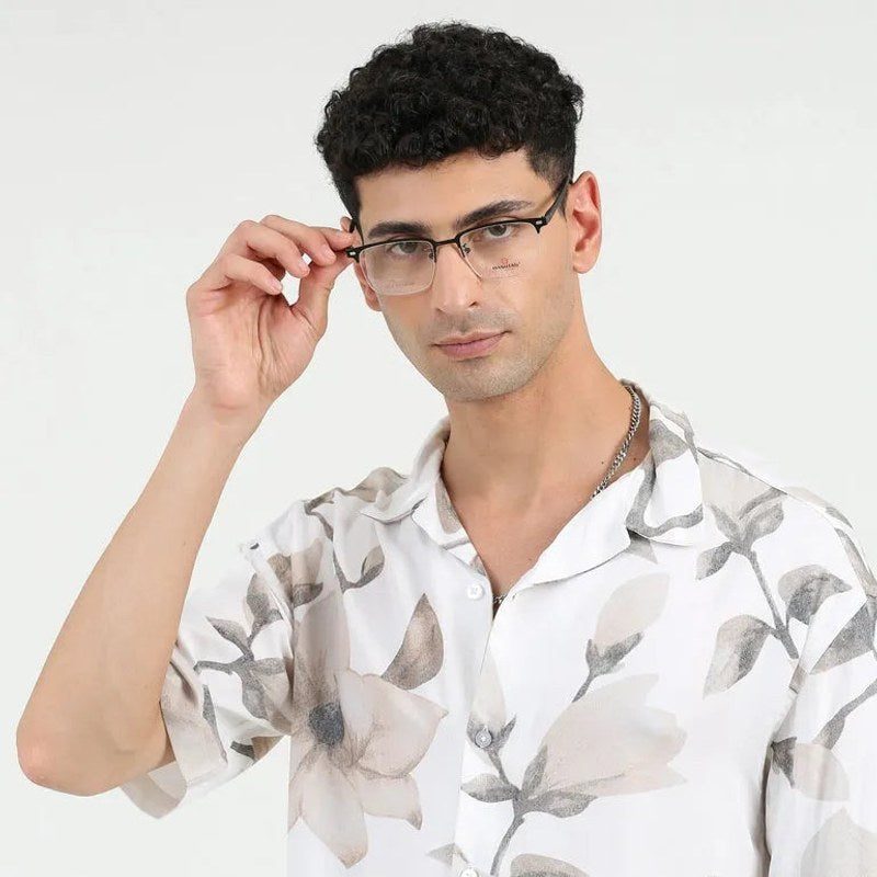Mirage Black Medium Half Rim Square Clip-on for Men & Women — Hashtag Eyewears