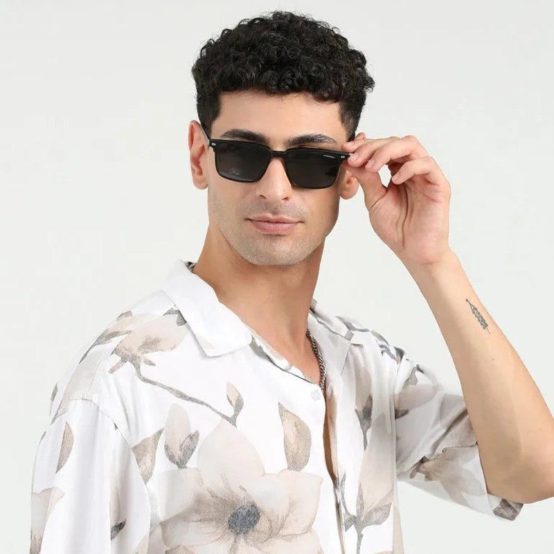 Mirage Black Medium Half Rim Square Clip-on for Men & Women — Hashtag Eyewears