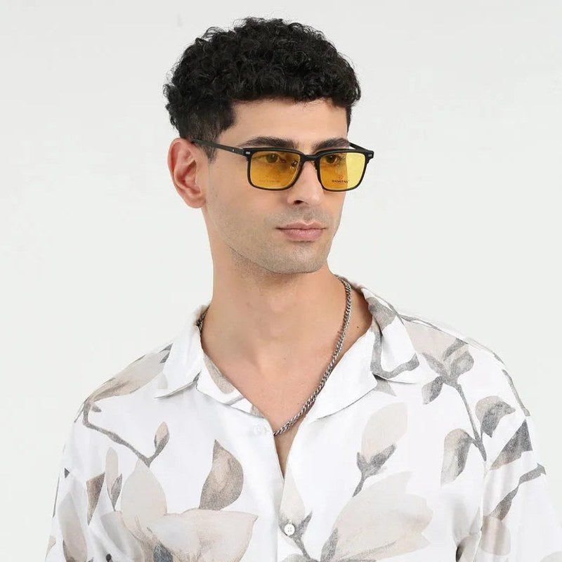 Mirage Black Medium Half Rim Square Clip-on for Men & Women — Hashtag Eyewears