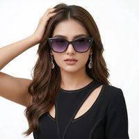 Miron | Black Large Full Rim Cateye Sunglasses for Women [UV-protected]