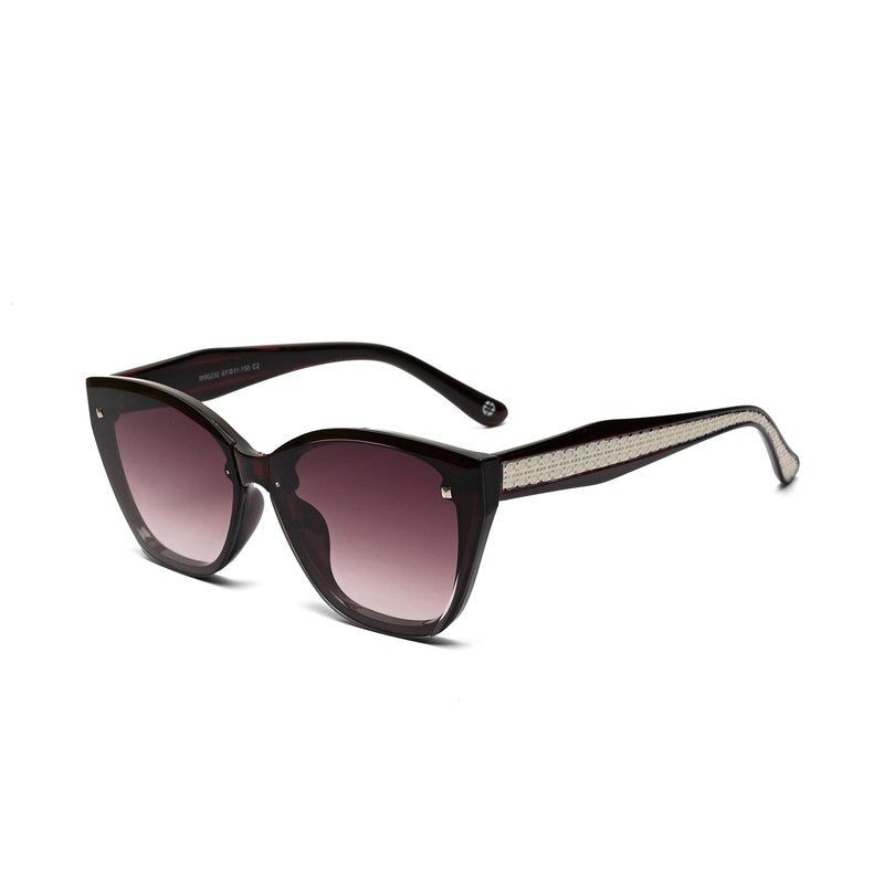 Miron Brown Large Full Rim Cateye Sunglasses for Women — Hashtag Eyewears