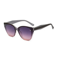 Miron | Gradient Grey - Pink Large Full Rim Cateye Sunglasses for Women [UV-protected]