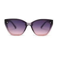 Miron | Gradient Grey - Pink Large Full Rim Cateye Sunglasses for Women [UV-protected]