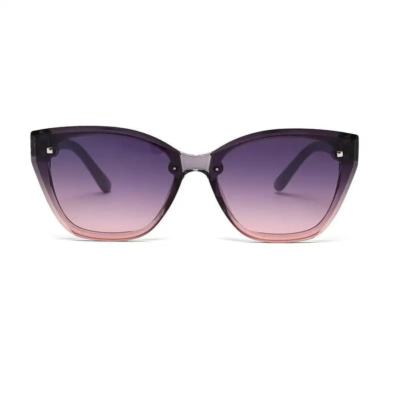 Miron | Gradient Grey - Pink Large Full Rim Cateye Sunglasses for Women [UV-protected]